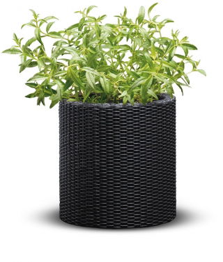 Doniczka okrągła średnia - śr. 36 cm - Cylinder Planter - antracyt