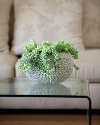 Doniczka wisząca Cozies M - śr. 36 cm - piaskowa