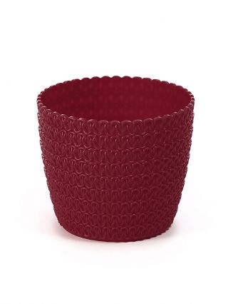 Osłonka okrągła Magnolia Jersey - 14 cm - bordowa