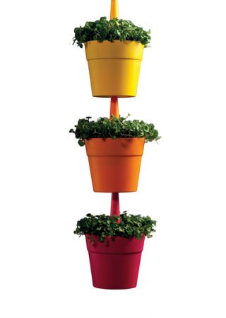 Zestaw trzech doniczek wiszących - Rainbow Planter - kolory tęczy