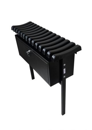 Ławka na cmentarz, cmentarna żebrowana z dużą skrzynią - szerokość: 80cm
