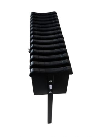 Ławka na cmentarz, cmentarna żebrowana z dużą skrzynią - szerokość: 80cm