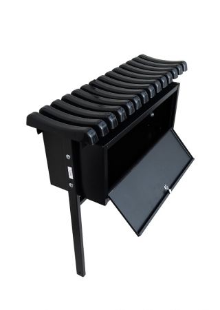 Ławka na cmentarz, cmentarna żebrowana z dużą skrzynią - szerokość: 80cm