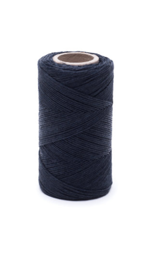 Nić lniana - nabłyszczana, czarna - 100g/120m