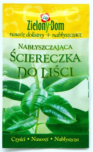 Ściereczka do liści - czyści, nabłyszcza i nawozi!