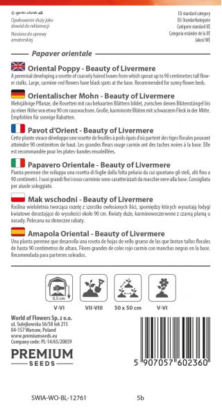 Mak wschodni Beauty of Livermere - czerwony, strzępiony