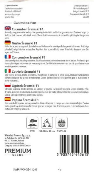Ogórek śremski F1 - Nr 1 w Polsce