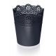 Osłonka z koronkowym wykończeniem, ażurowa Lace - 13,5 cm - antracyt