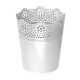 Osłonka z koronkowym wykończeniem, ażurowa Lace - 18 cm - biała