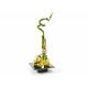 Ikebana kwadratowa do kompozycji - 19 cm - czarna