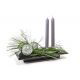 Ikebana prostokątna do kompozycji - 39 x 17 cm - czarna