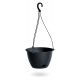 Doniczka wisząca okrągła + podstawka Ratolla - 22 cm - antracyt
