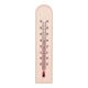 Termometr wewnętrzny drewniany - łuk - 40x185 mm - jasny brąz