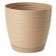 Doniczka okrągła + podstawka Sahara petit - 19 cm - cafe latte