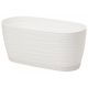Doniczka podłużna + podstawka Sahara petit - 27 x 13 cm - biała