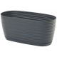 Doniczka podłużna + podstawka Sahara petit - 27 x 13 cm - antracyt