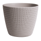 Doniczka okrągła "pleciona" Splofy - 22 cm - mocca
