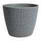 Doniczka okrągła "pleciona" Splofy - 22 cm - kamienny szary