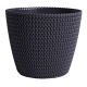Doniczka okrągła "pleciona" Splofy - 16 cm - antracyt