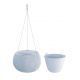 Doniczka okrągła wisząca Splofy Bowl - 29 cm - lodowy szary