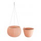 Doniczka okrągła wisząca Splofy Bowl - 29 cm - brzoskwiniowy