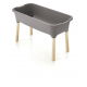 Domowy ogród na drewnianych nóżkach - Szklarenka domowa Respana Planter - 77 cm - kamienny szary