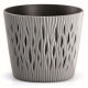 Doniczka okrągła + wkład Sandy Round - 22 cm - kamienny szary