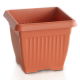 Doniczka zewnętrzna kwadratowa Terra 24 cm - terakota