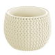 Doniczka okrągła + wkład Splofy Bowl - 18 cm - kremowy