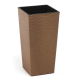 Doniczka ekologiczna z domieszką drewna - Finezja Eco - 19 cm - dłuto - naturalne drewno