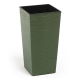 Doniczka ekologiczna z domieszką drewna - Finezja Eco - 25 cm - dłuto - zielona leśna