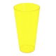 Osłonka wysoka z wkładem Vulcano Tube - 20 cm - żółta transparentna + pistacjowy wkład