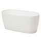 Doniczka podłużna + podstawka Sahara petit - 31 x 13 cm - biała