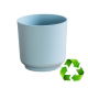Doniczka zrobiona w 100% z materiałów z recyklingu - Satina Eco Recycled - 15 cm - pudrowy błękit
