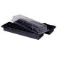 Miniszklarenka czarna 47 x 15 cm z 18 doniczkami + druga GRATIS