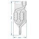 Rurka fermentacyjna 6-komorowa - plastikowa