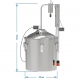 Destylator Convex ze stali nierdzewnej - 30 litrów - z 1 odstojnikiem