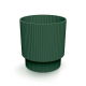 Doniczka ryflowana Milly - 13 cm - zielona piniowa