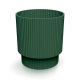 Doniczka ryflowana Milly - 17 cm - zielona piniowa