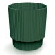 Doniczka ryflowana Milly - 20 cm - zielona piniowa