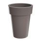 Lekka doniczka okrągła wysoka Lofly Slim - 20 cm - kamienny szary