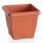 Doniczka zewnętrzna kwadratowa Terra 24 cm - terakota