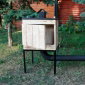 Wędzarnia ogrodowa drewniana z metalowym dachem - 50 x 50 x 60 cm - opalana - bez paleniska
