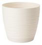 Doniczka okrągła + podstawka Sahara petit - 13 cm - kremowa